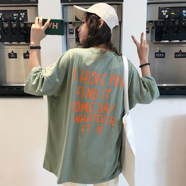 Γυναικεία καθημερινή μπλούζα με επιγραφές