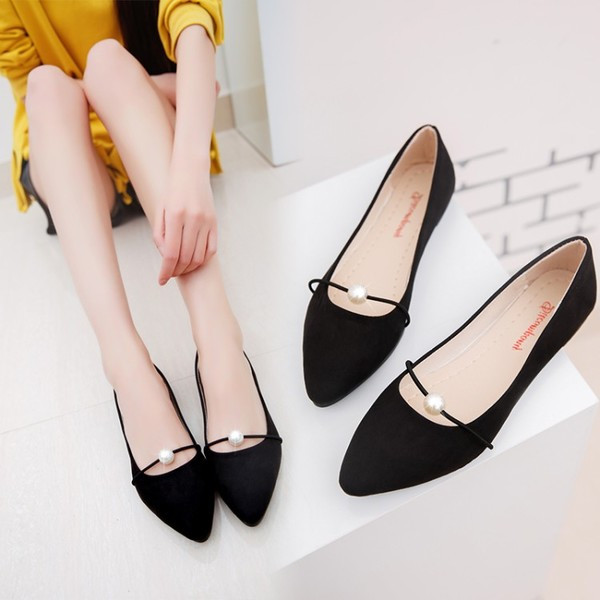 Gyönggyel díszített modern, alkalmi női cipő több színben