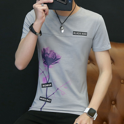 Rövid ujjú, rátétes férfi póló négy színben