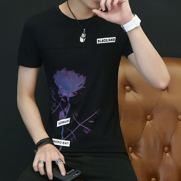 Rövid ujjú, rátétes férfi póló négy színben