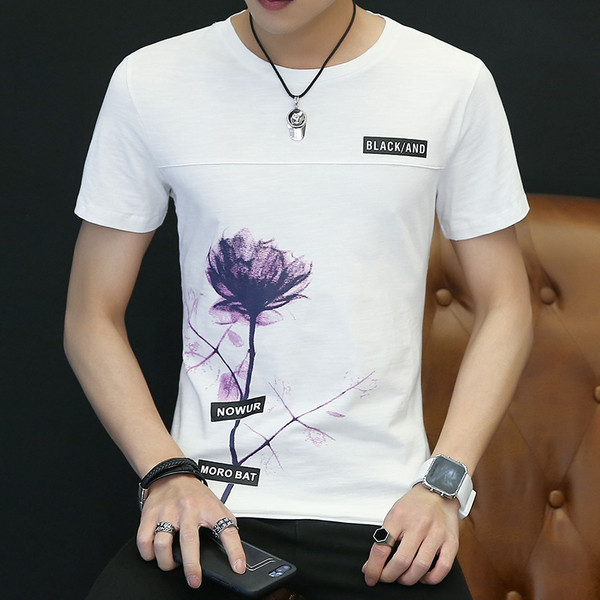 Rövid ujjú, rátétes férfi póló négy színben