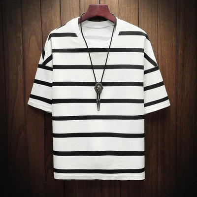 Férfi csíkos póló 3/4 ujjal, két színben