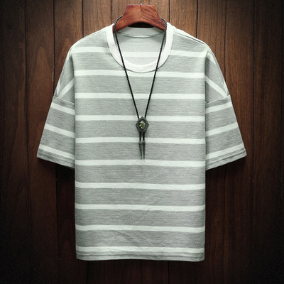 Férfi csíkos póló 3/4 ujjal, két színben
