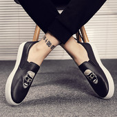 Modern férfi cipő két színben, rátéttel