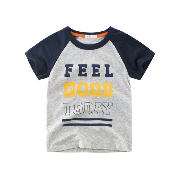 Παιδική κοντομάνικη μπλούζα και επιγραφές για αγόρια