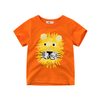 Παιδικό μπλουζάκι  για αγόρια σε πορτοκαλί χρώμα