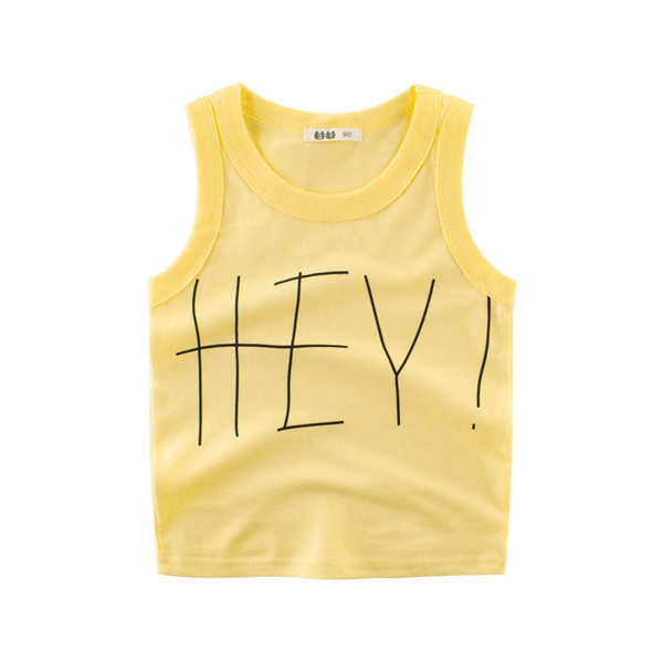 Παιδικό καθημερινό αμάνικο με  επιγραφές σε δύο χρώματα