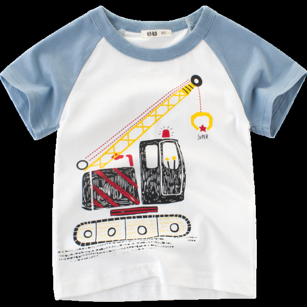 Napi gyerek póló fiúknak fehér színben, színes rátéttel