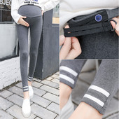 Sport- és hétköznapi leggings terhes nők számára szürke és fekete színben