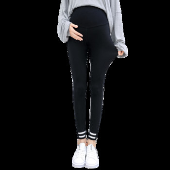 Σπορ-καθημερινό κολάν για έγκυες γυναίκες σε γκρι και μαύρο χρώμα