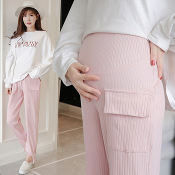 Удобен панталон за бременни жени с джобове в два цвята