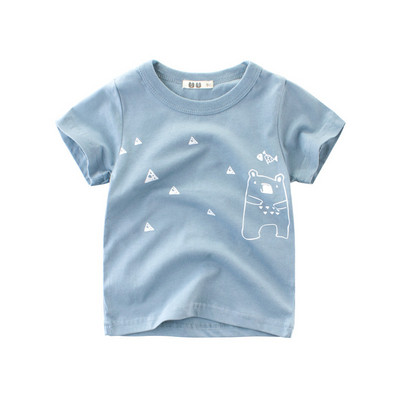 Gyerek póló fiúknak sárga és kék rátéttel