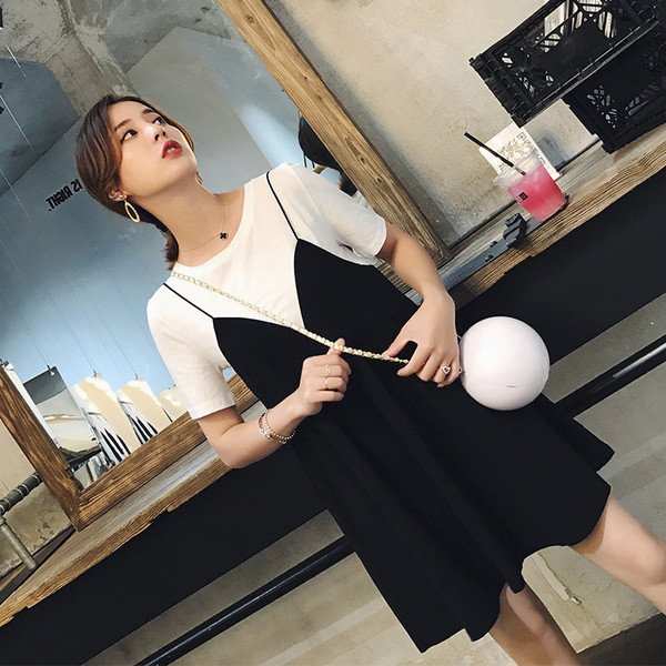 Καθημερινό φόρεμα για τις έγκυες γυναίκες  με κοντό μανίκι