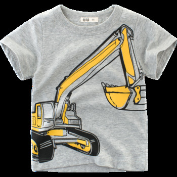 Παιδικό T-shirt για αγόρια με εφαρμογή και O-neckline