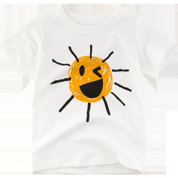 Modern gyerek póló fiúknak fehér rátéttel