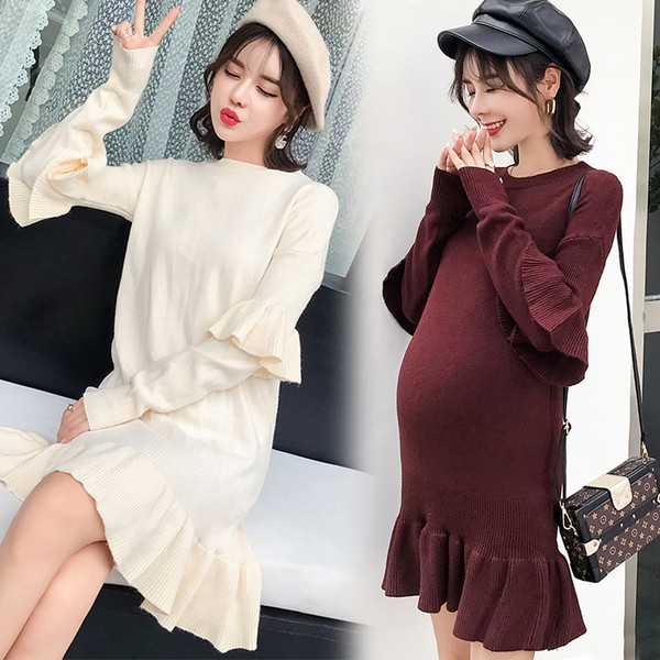 Stílusos ruha terhes nőknek Karcsú modell, hosszú ujjú több színben