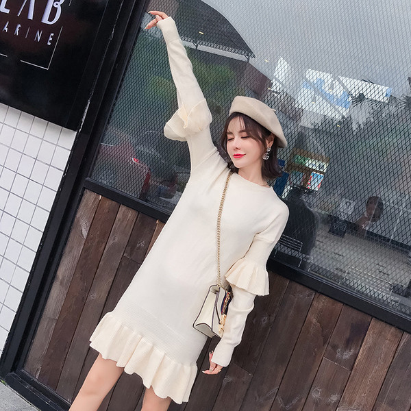 Stílusos ruha terhes nőknek Karcsú modell, hosszú ujjú több színben