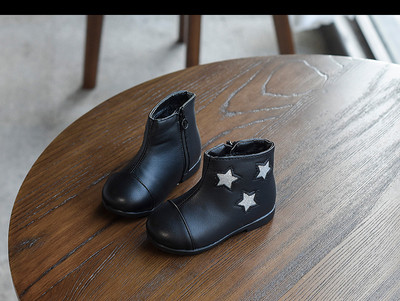 Alkalmi gyerekcsizma két színben applikációval