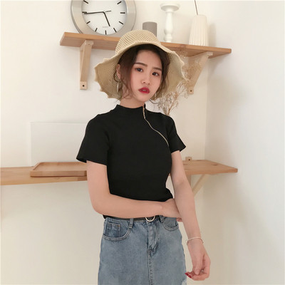 Μοντέρνα γυναικεία μπλούζα με φερμουάρ σε τρία χρώματα