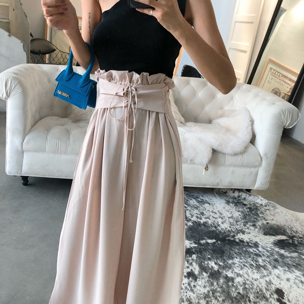 Modern női széles modellnadrág, magas derékkal, két színben