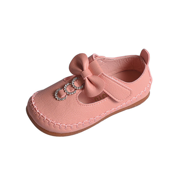 Pantofi moderni pentru copii cu elemente metalice si panglica