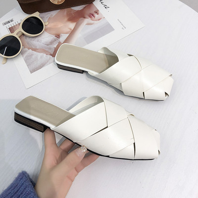 Актуални дамски чехли от еко кожа в няколко цвята