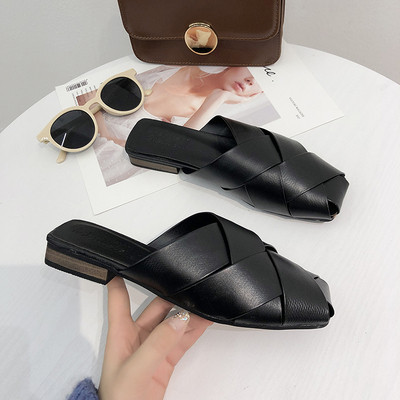 Актуални дамски чехли от еко кожа в няколко цвята