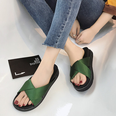 Ежедневни дамски чехли от еко кожа в три цвята