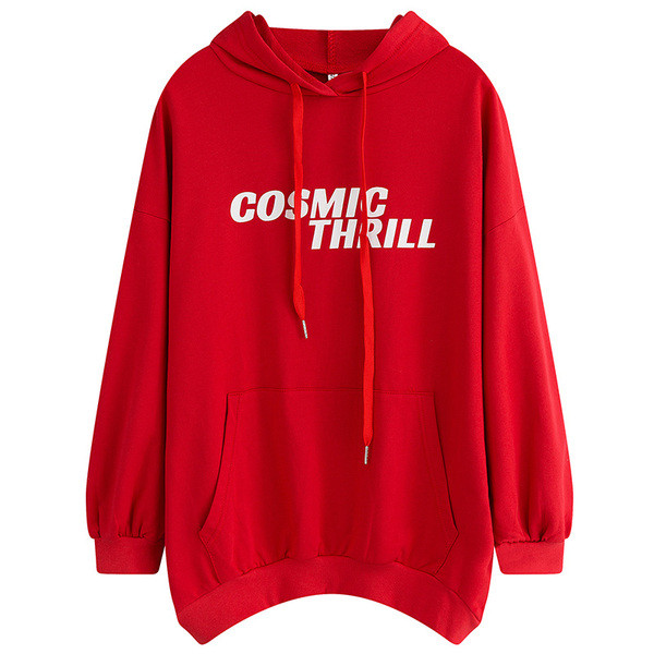 Модерен дамски суичър в три цвята с надписи