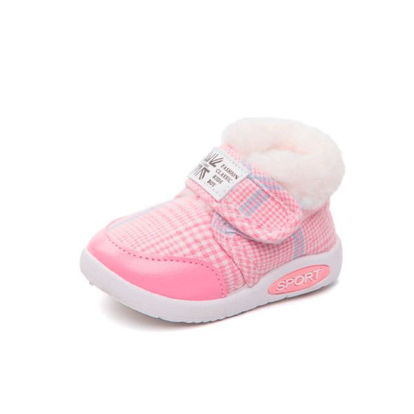 Бебешки обувки с надпис и лепенка в три цвята