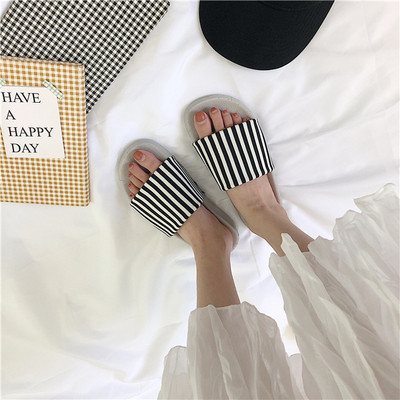 Ежедневни дамски раирани чехли в два модела