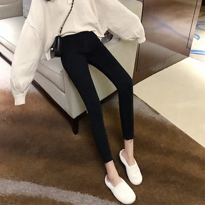 Дамски дънки с висока талия модел Slim в три цвята 