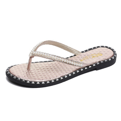 Casual γυναικείες παντόφλες με πέτρες και πέρλες σε διάφορα χρώματα