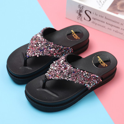 Дамски модерни чехли с камъни в няколко цвята