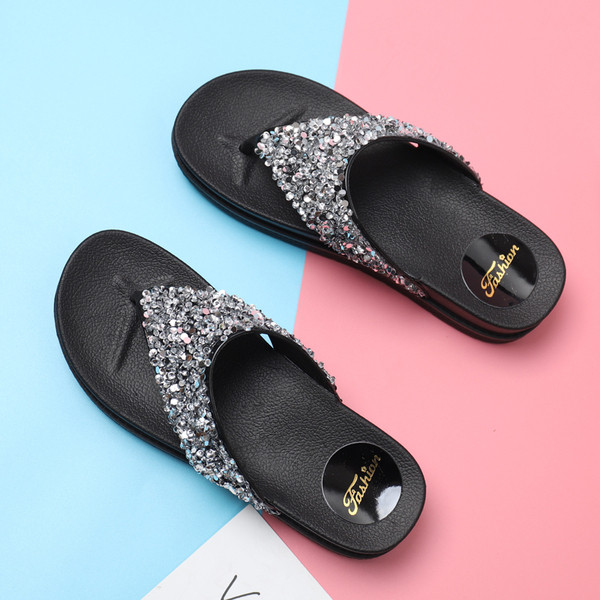 Дамски модерни чехли с камъни в няколко цвята