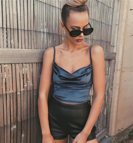 Модерен дамски потник с тънки презрамки в няколко цвята 