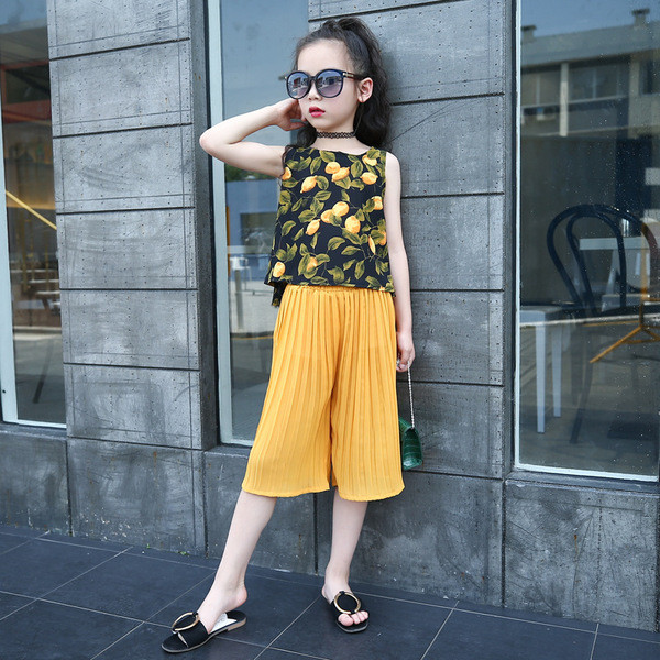 Модерен детски комплект за момичета от две части  - два цвята