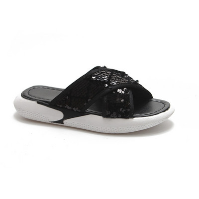 Модерни дамски чехли с пайети в два цвята