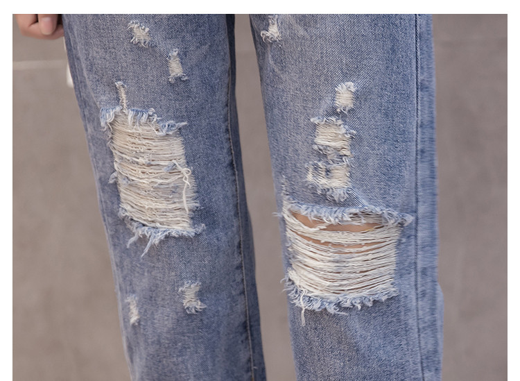 Дамски ежедневни дънки с висока талия широк модел