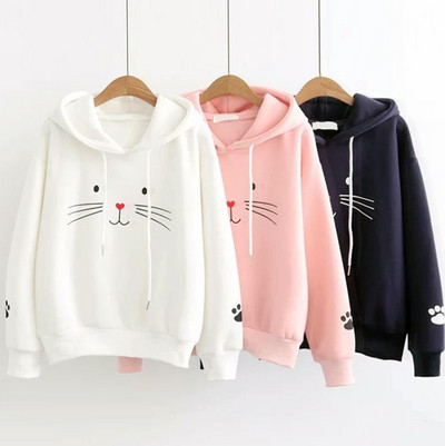 Modern women`s sweatshirt with application in three colors