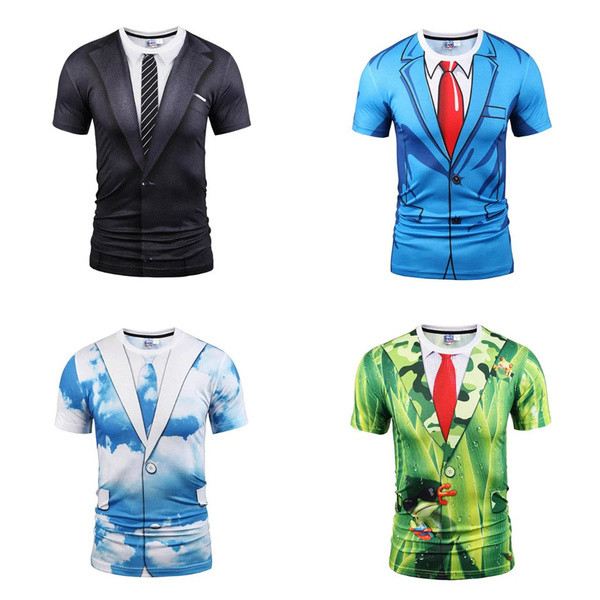 Модерни мъжки тениски с къс ръкав и 3D апликация различни модели