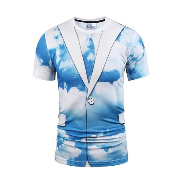 Модерни мъжки тениски с къс ръкав и 3D апликация различни модели