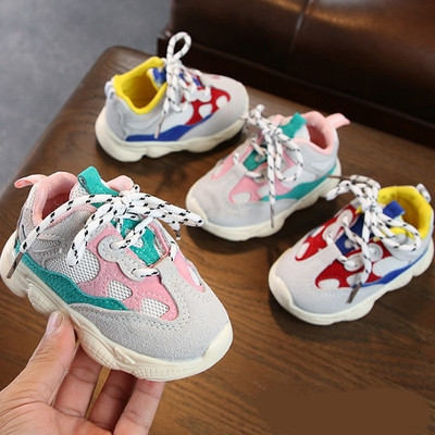 Бебешки обувки с връзки за момичета и момчета в два цвята