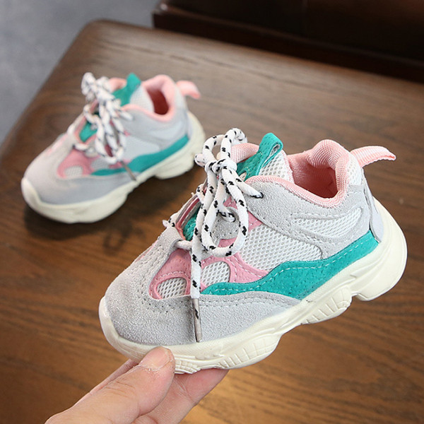 Бебешки обувки с връзки за момичета и момчета в два цвята