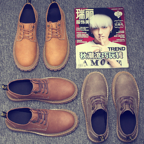 Модерни мъжки  обувки с връзки в няколко цвята