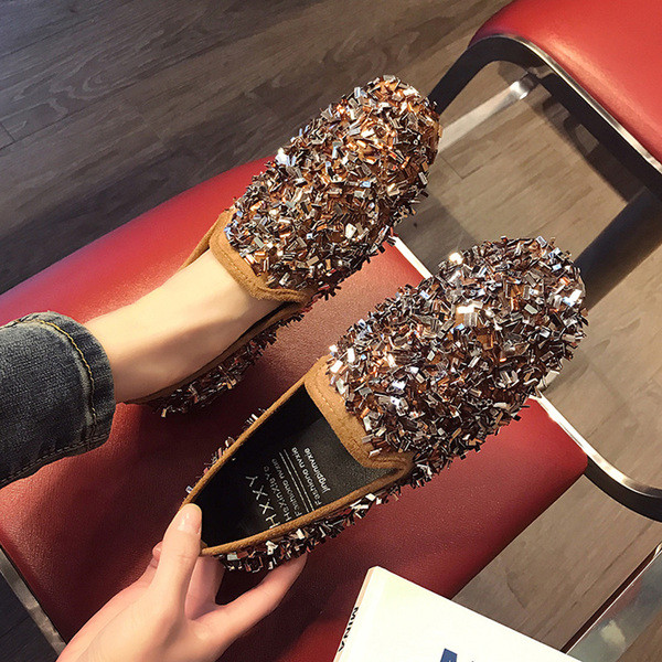 Актуални дамски лъскави мокасини в три цвята