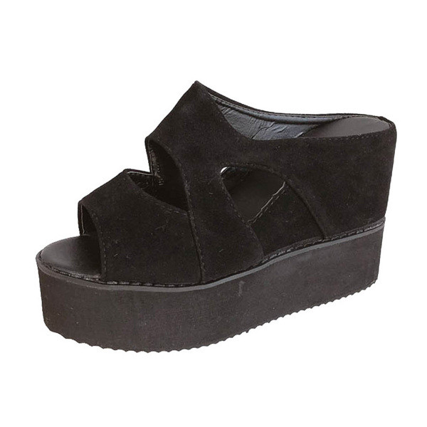 Нов модел дамски чехли с платформа в два модела