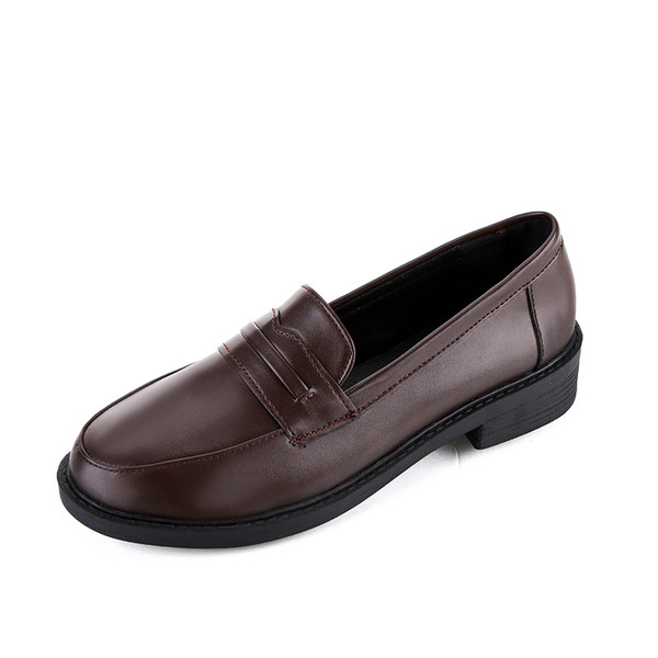 Стилни дамски мокасини от еко кожа в черен и кафяв цвят