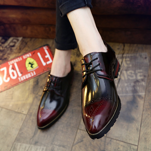 Мъжки официални обувки в няколко цвята от еко кожа