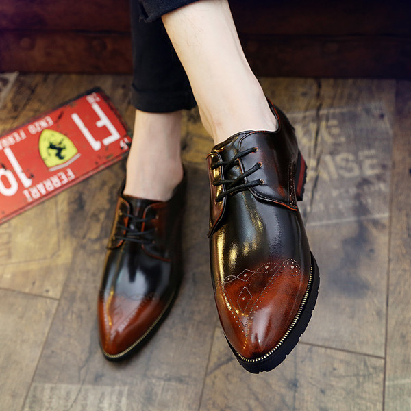 Мъжки официални обувки в няколко цвята от еко кожа